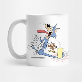 Cat and Mouse Cartoon Mug